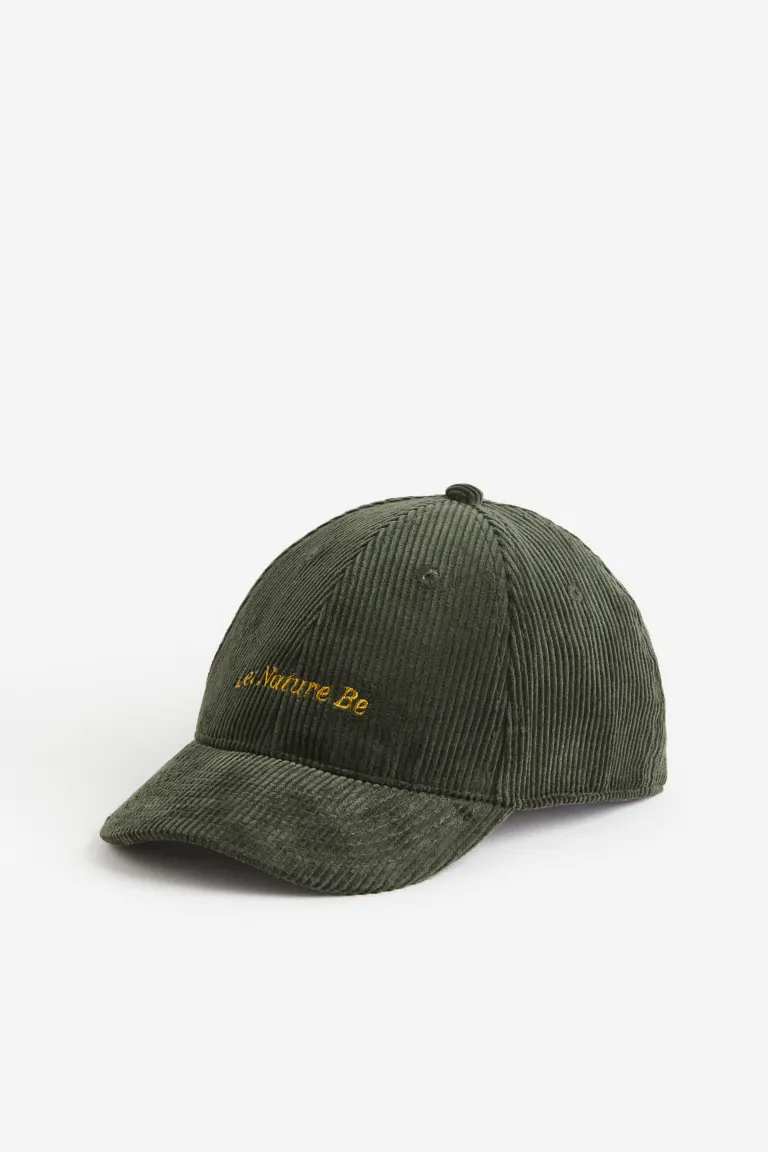 

Бархатная шапка с козырьком H&M, зеленый
