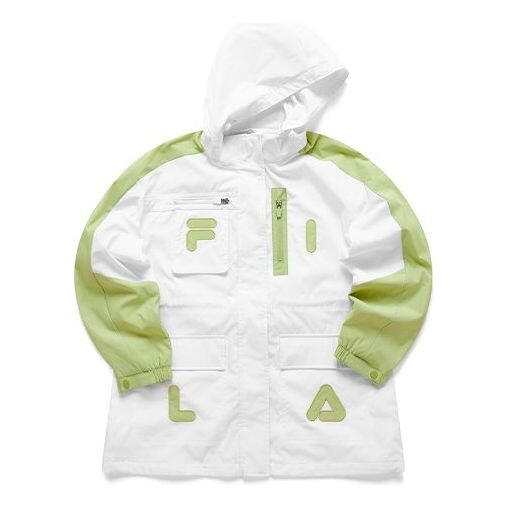 Куртка Fila FUSION Casual Sports Logo Pattern hooded Zipper Jacket White, белый gnep trendy zipper jacket custom logo fashion baseball uniform design personality brand pattern casual sweatshirt print text