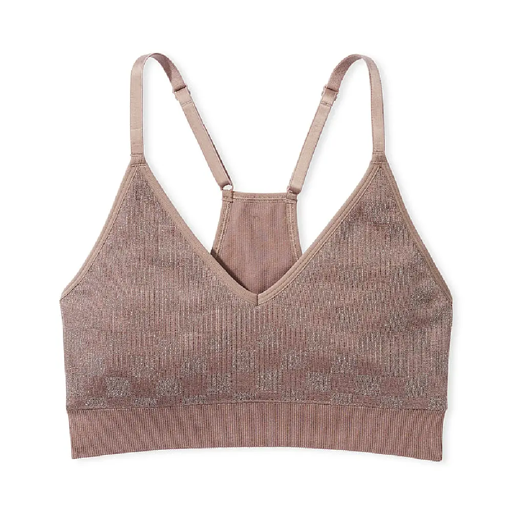 

Топ спортивный Victoria's Secret Pink Seamless Lightly Lined, светло-коричневый