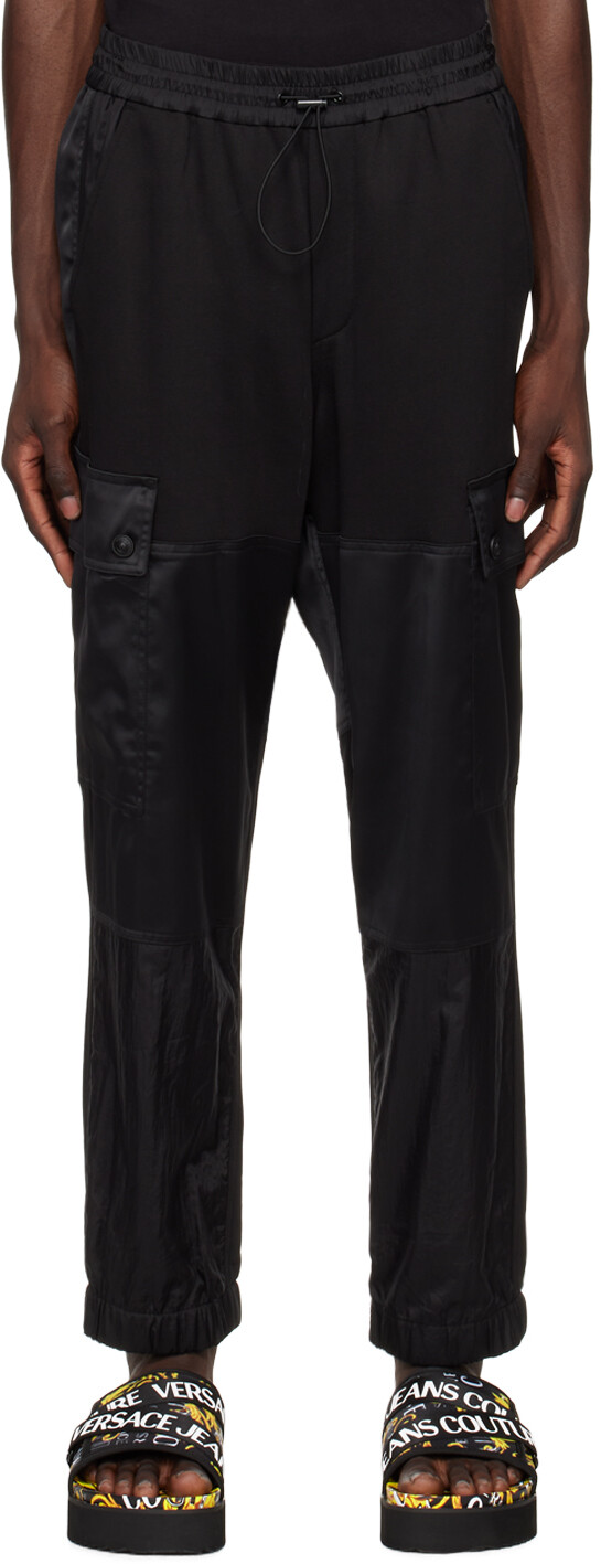 

Черные брюки карго со вставками Versace Jeans Couture, Черный