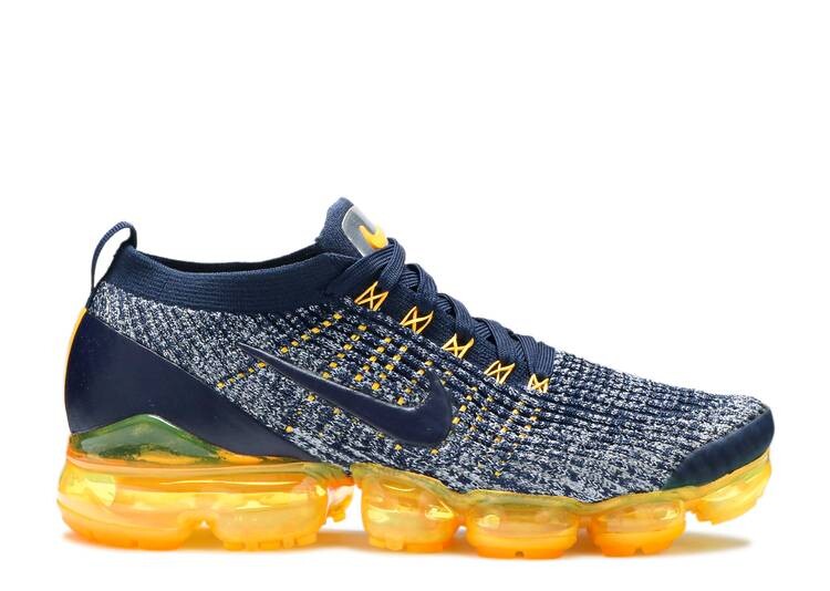 

Кроссовки Nike AIR VAPORMAX FLYKNIT 3 'COLLEGE NAVY ORANGE', нави, Черный