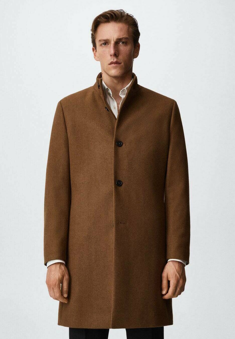 Пальто короткое Mango, mellanbrun