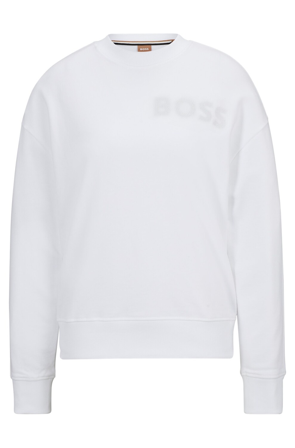 

Свитшот Boss Relaxed-fit Cotton-blend With Logo Detail, белый