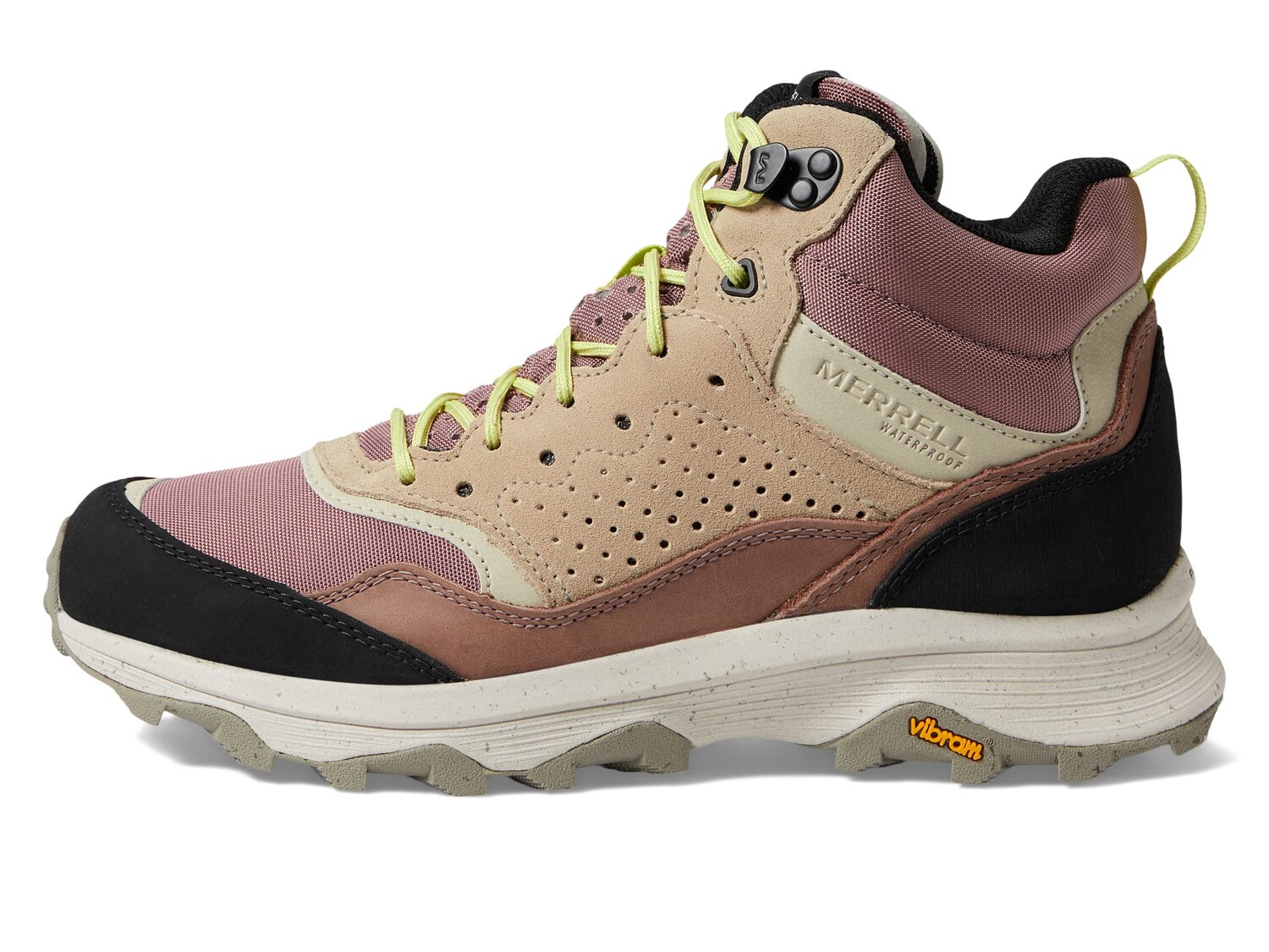 

Треккинговые ботинки Merrell Speed Solo Mid WP, пыльно-розовый/бежевый