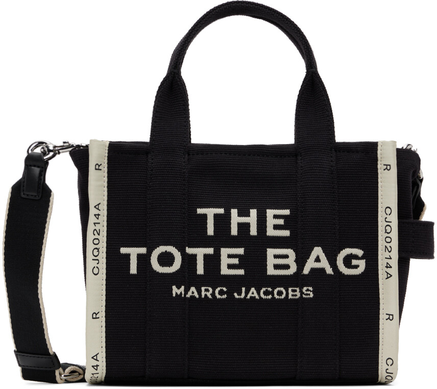 

Черная объемная сумка-тоут The Jacquard Mini Marc Jacobs