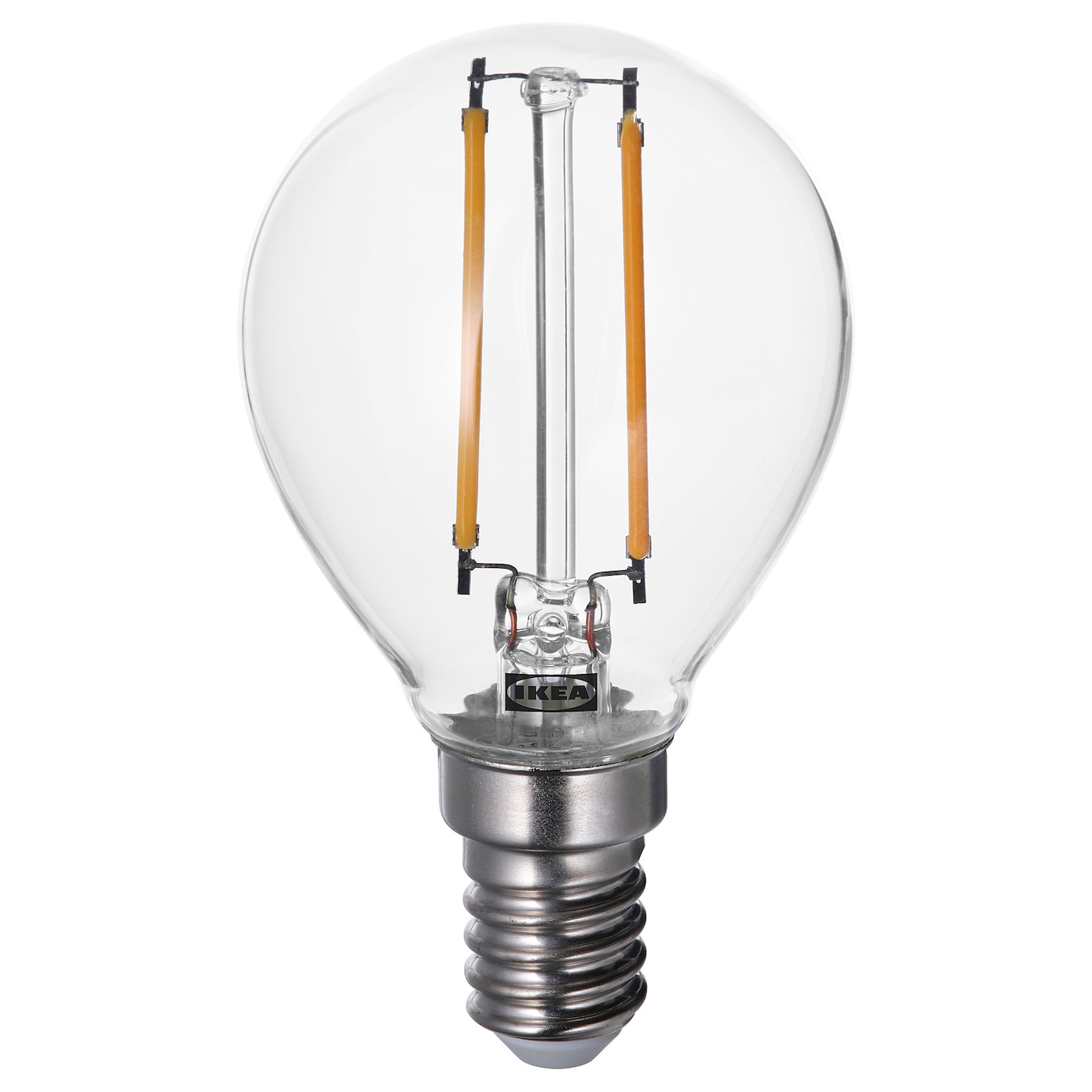 LUNNOM ЛУННОМ Светодиодная лампа Е14 150 лм, сферическая прозрачная, 45 мм IKEA