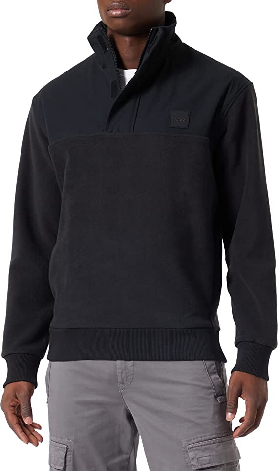 

Толстовка Boss Relaxed Fit Polar Fleece with Logo Patch, черный (Размер 3XL)