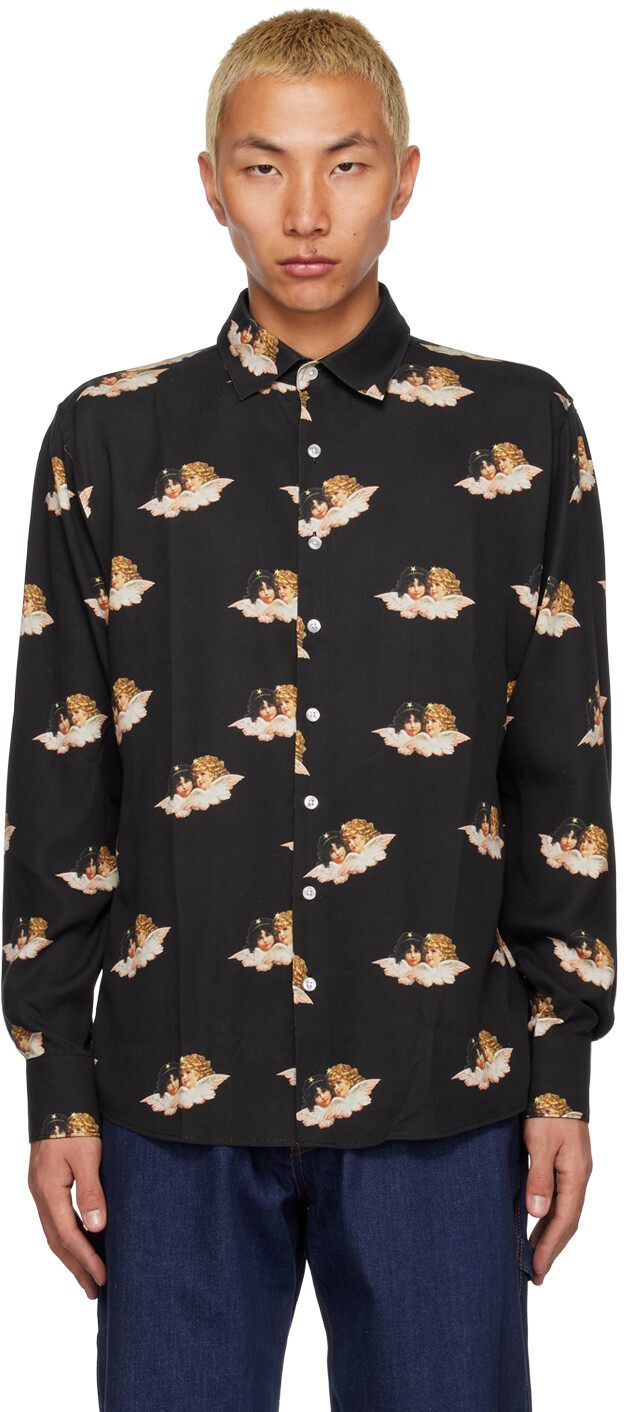 

Черная рубашка All Over Angels Fiorucci, Черный