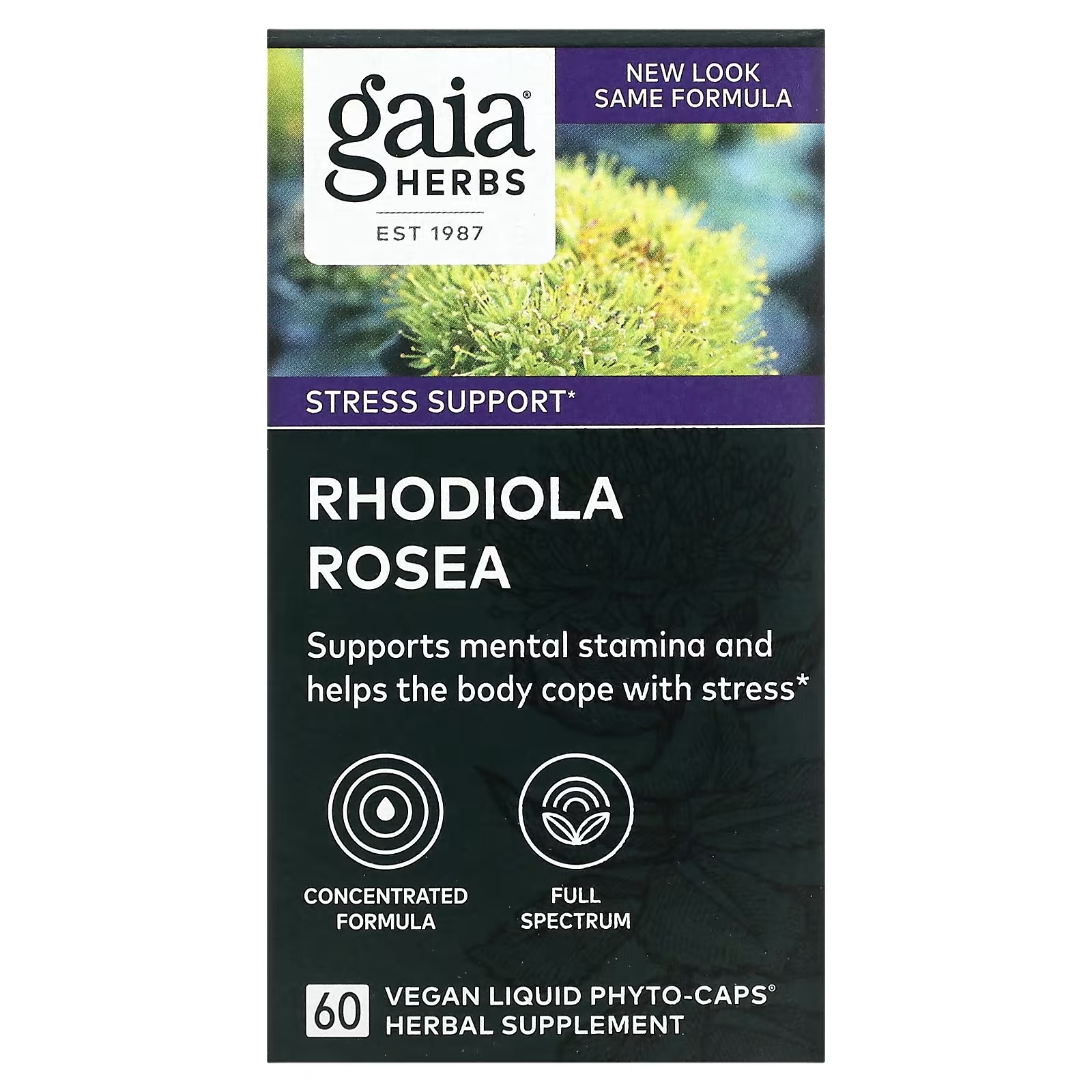цена Родиола Розовая Gaia Herbs, 60 капсул