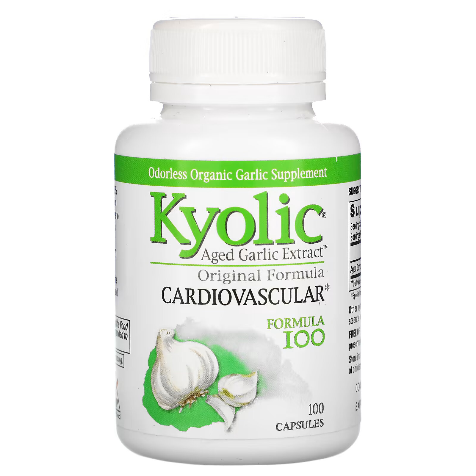 Kyolic, Aged Garlic Extract, выдержанный чесночный экстракт, для сердечно-сосудистой системы, оригинальный состав, 100 капсул kyolic aged garlic extract выдержанный чесночный экстракт для сердечно сосудистой системы оригинальный состав 100 капсул