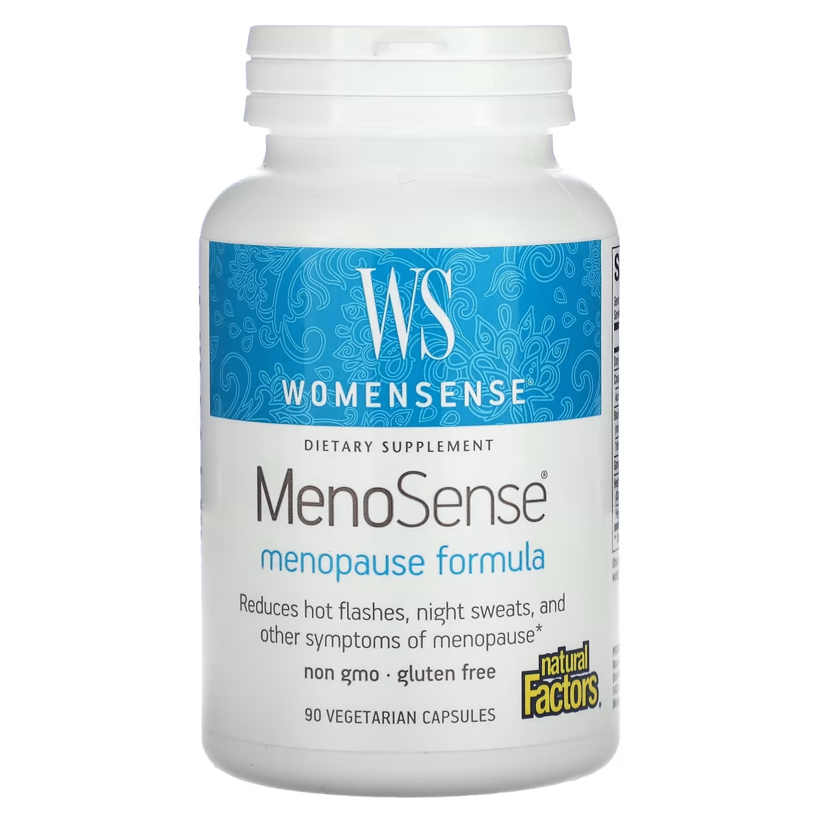 Natural Factors WomenSense MenoSense формула для приема в период менопаузы, 90 вегетарианских капсул natural factors womensense menosense формула для приема в период менопаузы 90 вегетарианских капсул