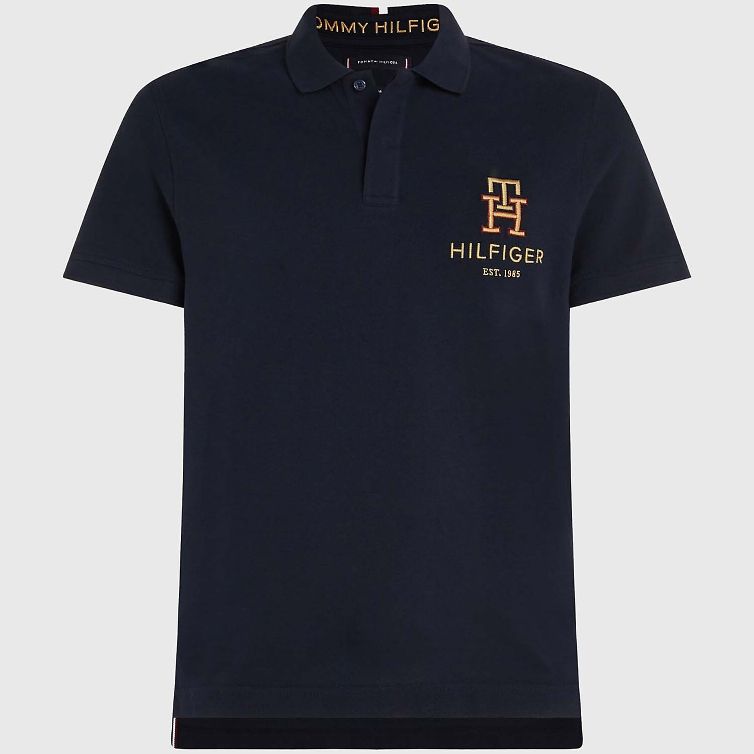 

Поло Tommy Hilfiger Embroidered Monogram, темно-синий