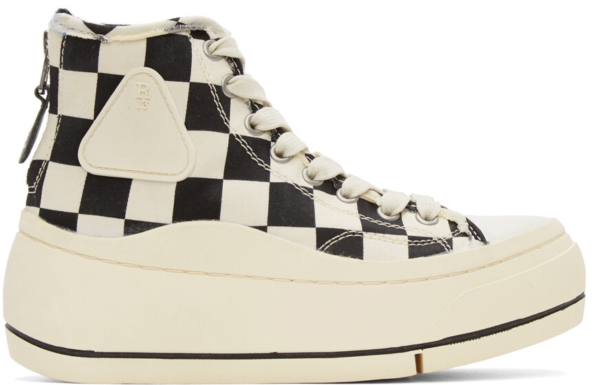 

Высокие кеды Kurt в клетку Black & Off-White R13