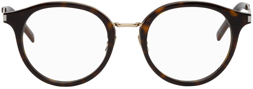 

Круглые очки черепаховой расцветки SL 91 Saint Laurent