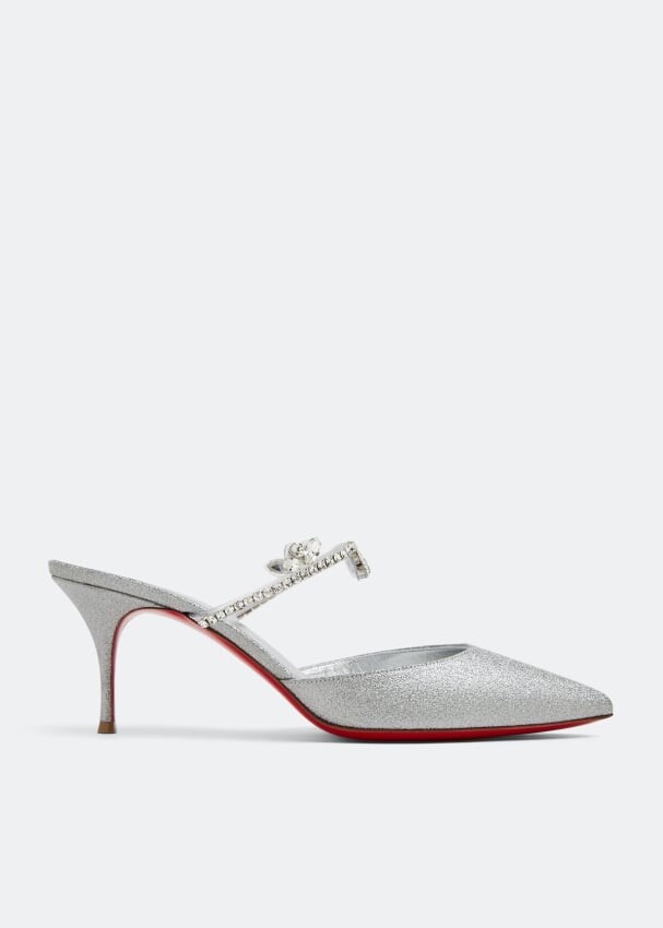 

Мюли CHRISTIAN LOUBOUTIN Planet Queen mules, серебряный