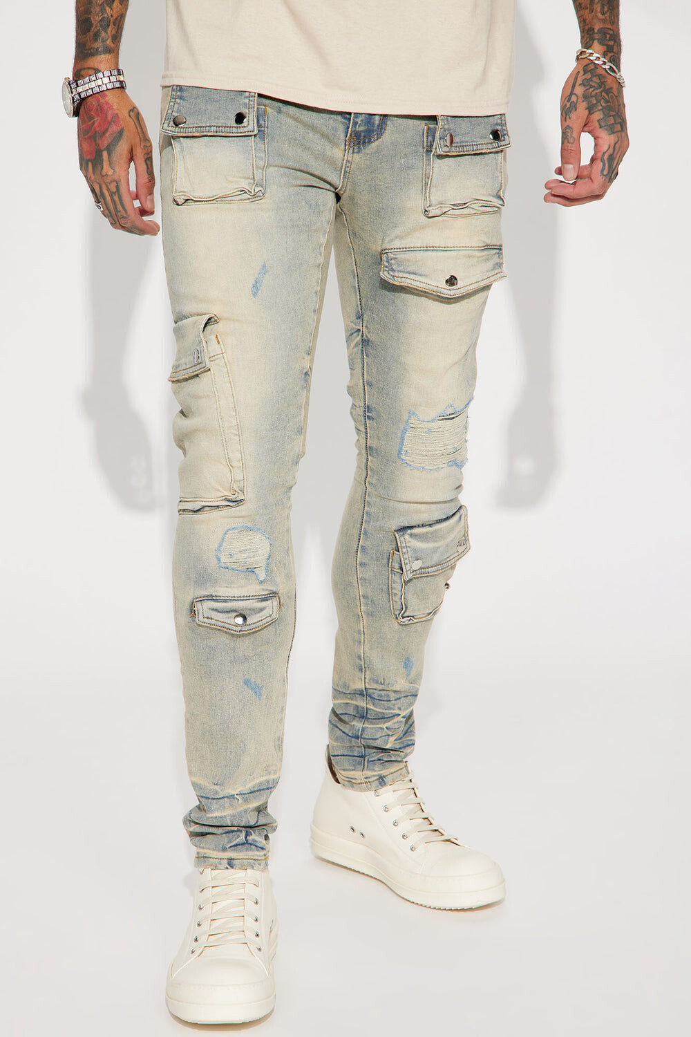 

Джинсы скинни Fashion Nova LUKE, синий
