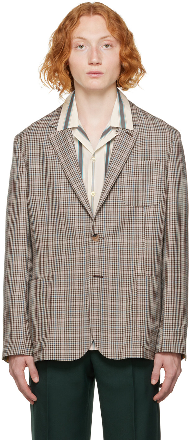 

Разноцветный блейзер на двух пуговицах Paul Smith