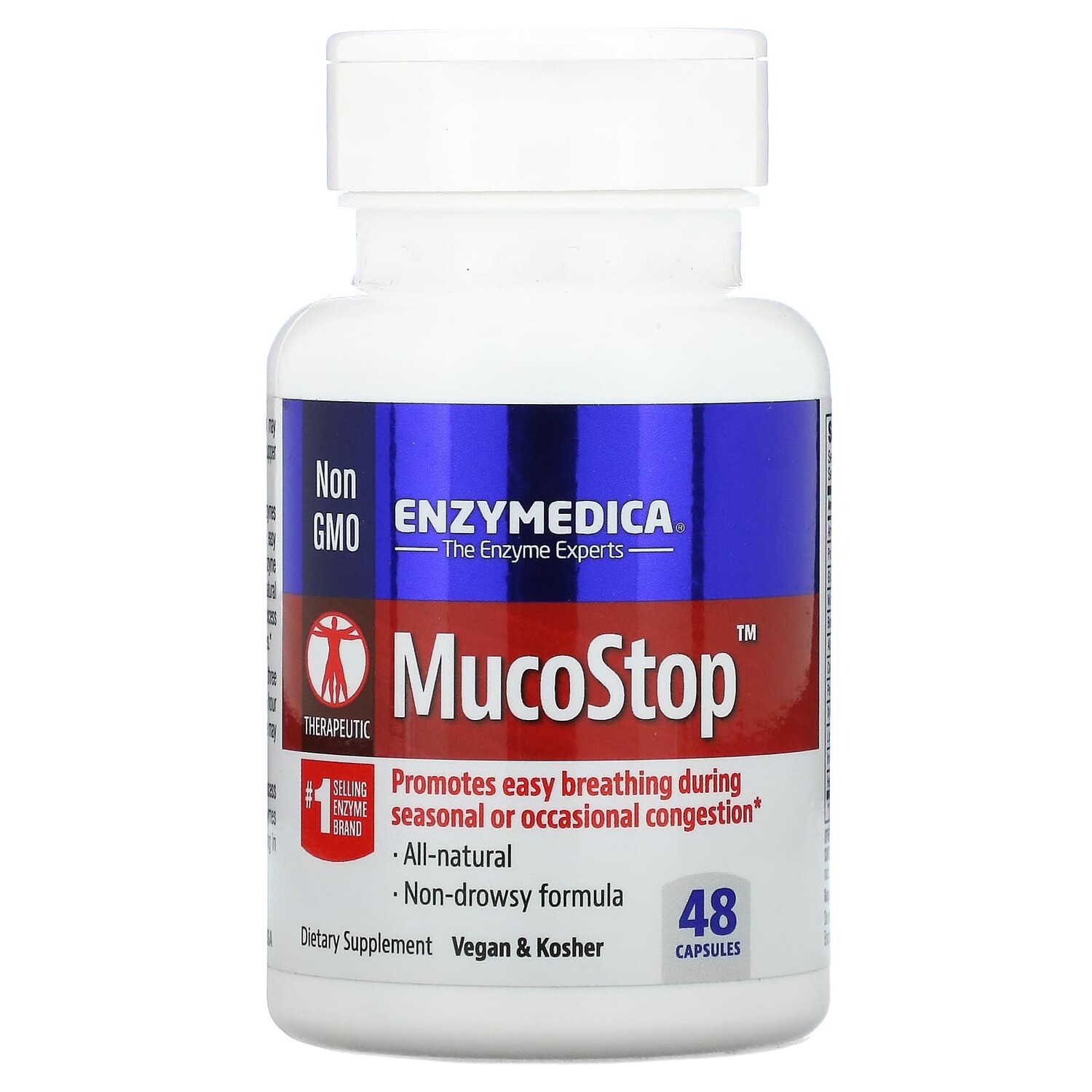 

MucoStop, 48 капсул, Enzymedica