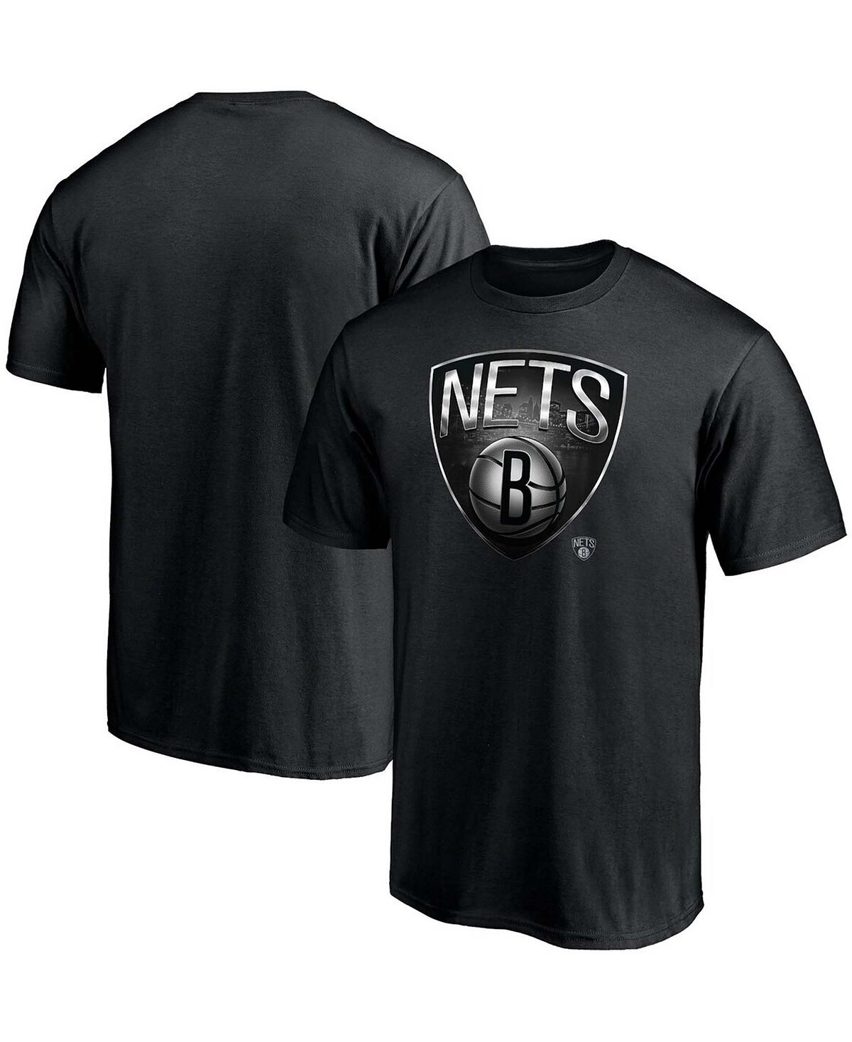 

Мужская черная футболка brooklyn nets midnight mascot team Fanatics, черный