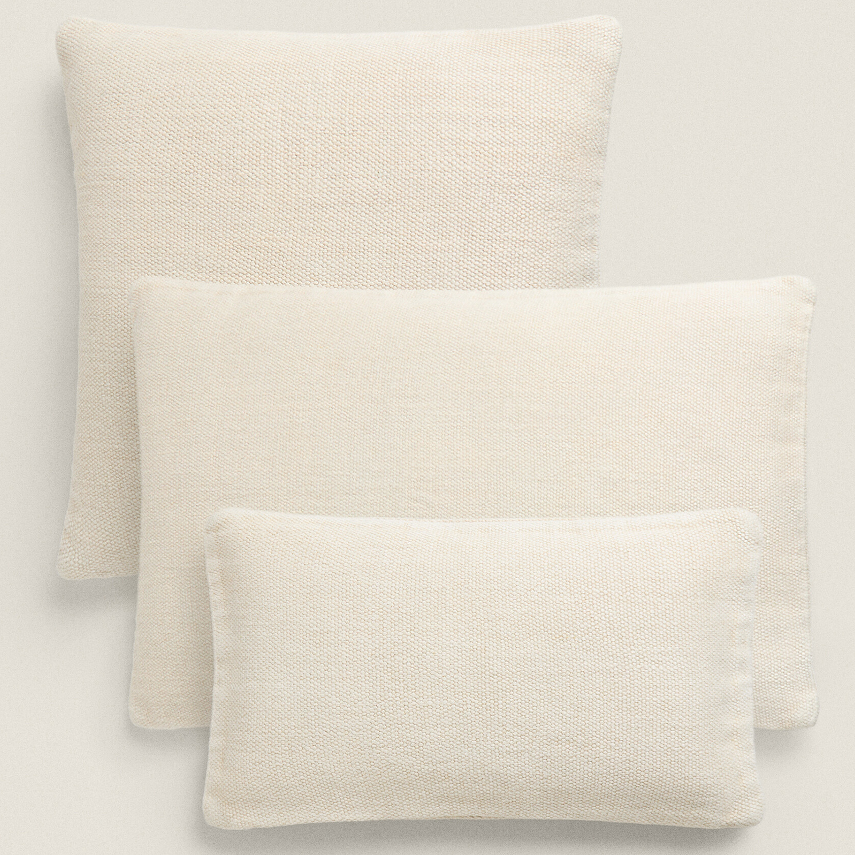цена Чехол для подушки Zara Home Textured Linen, бежевый