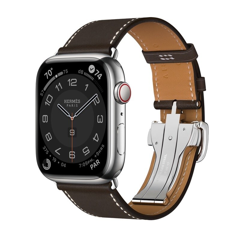 

Умные часы Apple Watch Series 8 Hermes (GPS + Cellular), 45мм, Silver/Noir