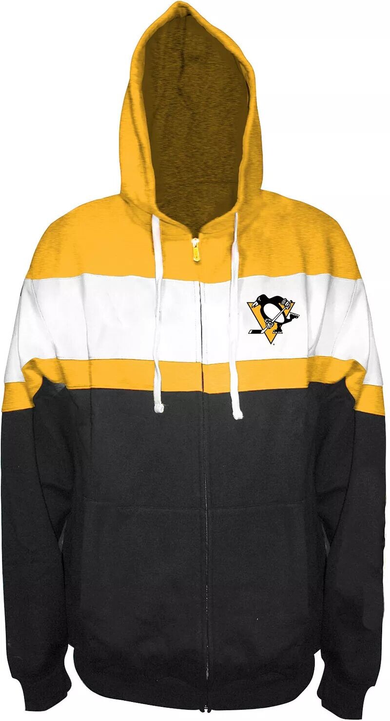 

Черная толстовка с молнией во всю длину для команды Profile Varsity Big and Tall Pittsburgh Penguins Team