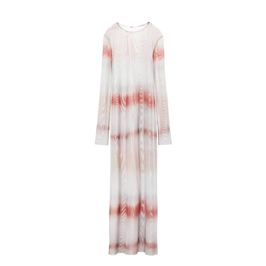 

Платье Zara Tie-dye Tulle, пыльно-розовый