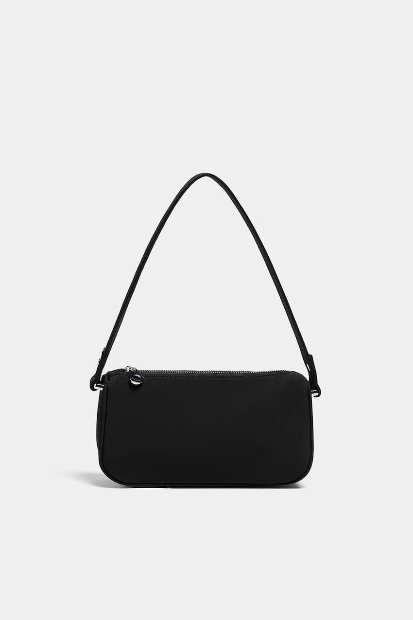 

Сумка через плечо из ткани Pull&Bear, черный