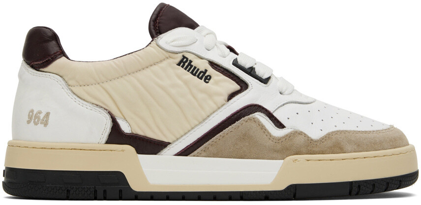 

Бело-бежевые гоночные кроссовки Rhude