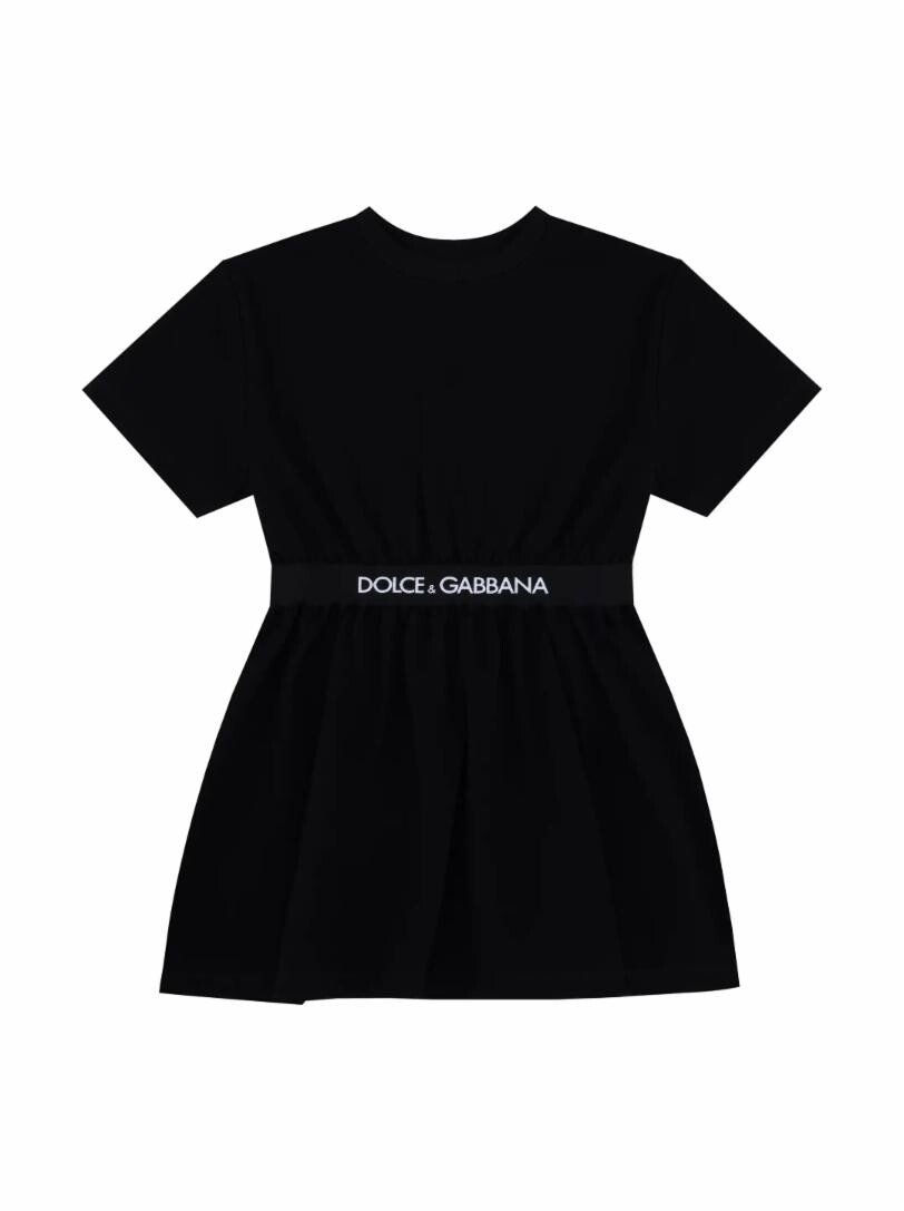 

Хлопковое платье с логотипом Dolce&Gabbana