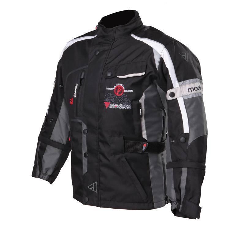 цена Куртка Modeka El Chango детская мотоциклетная текстильная, черный/серый