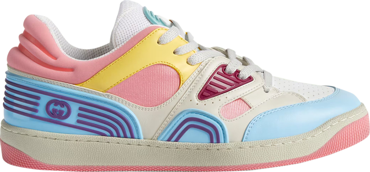 Кроссовки Gucci Wmns Basket Light Blue Demetra Pink, разноцветный - фото