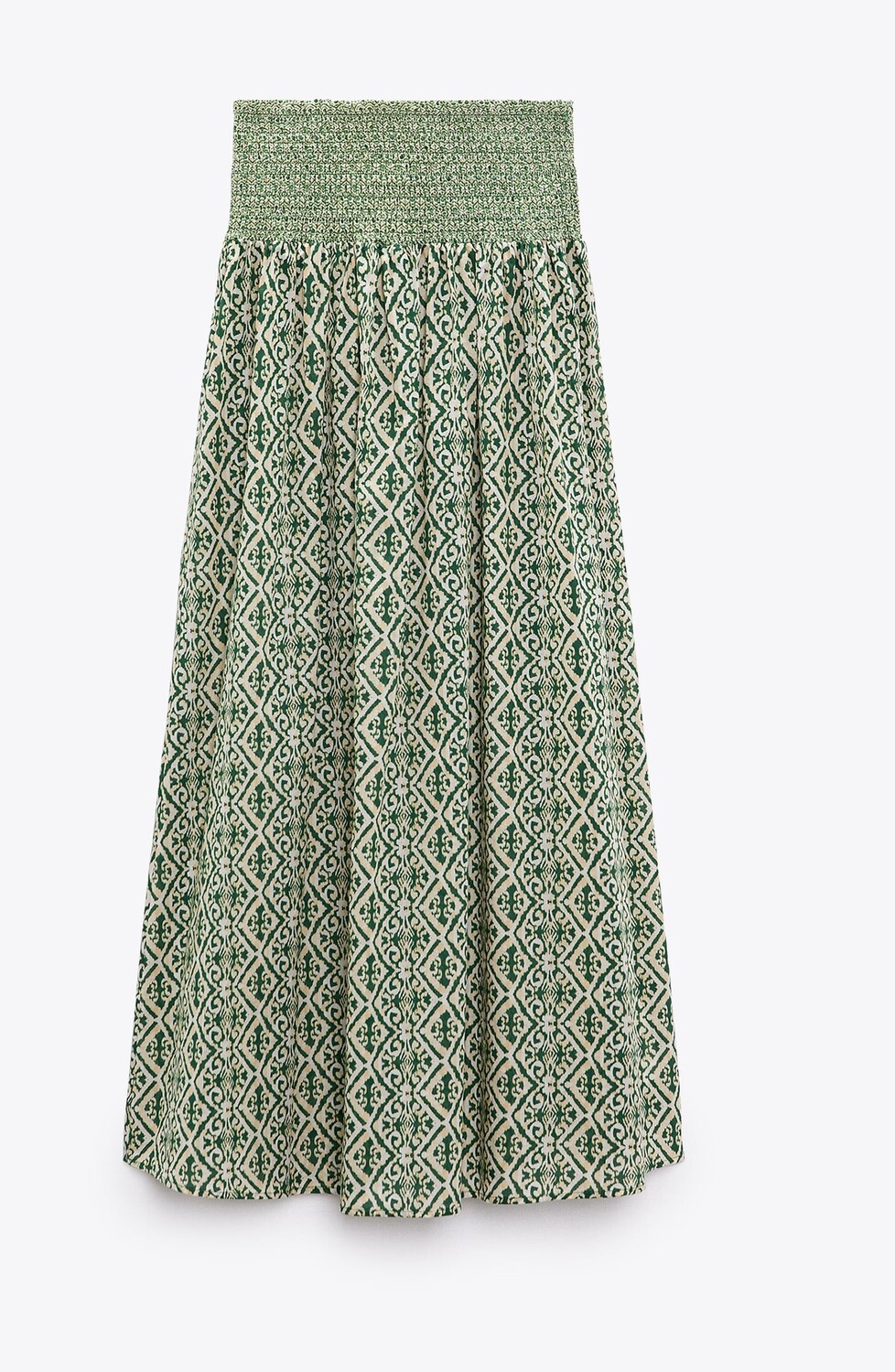 

Юбка макси Zara Long Printed, зеленый