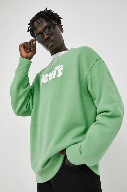 

Хлопковая толстовка Levi's, зеленый