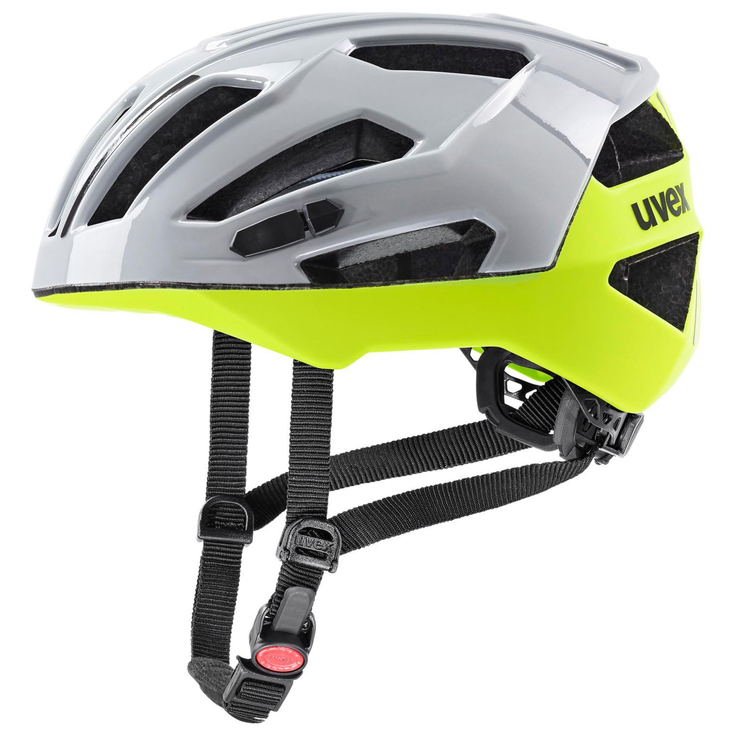шлем велосипедный uvex черный Велосипедный шлем Uvex Gravel X, цвет Rhino/Neon Yellow