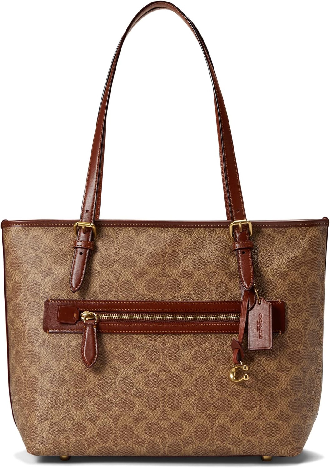 

Фирменная сумка-тоут Taylor из парусины с покрытием COACH, цвет Tan Rust