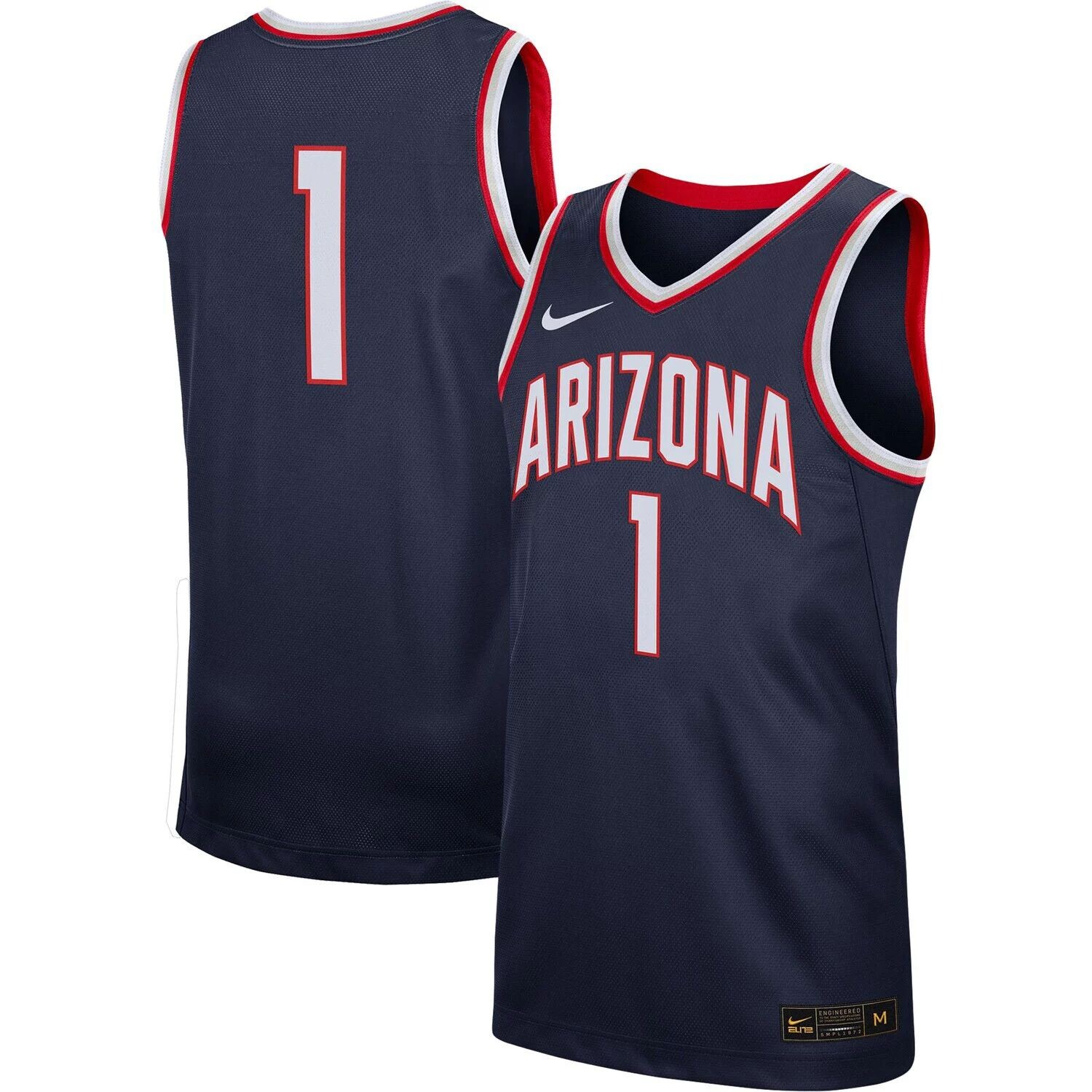 

Мужская копия джерси темно-синего цвета Nike #1 Arizona Wildcats, Синий