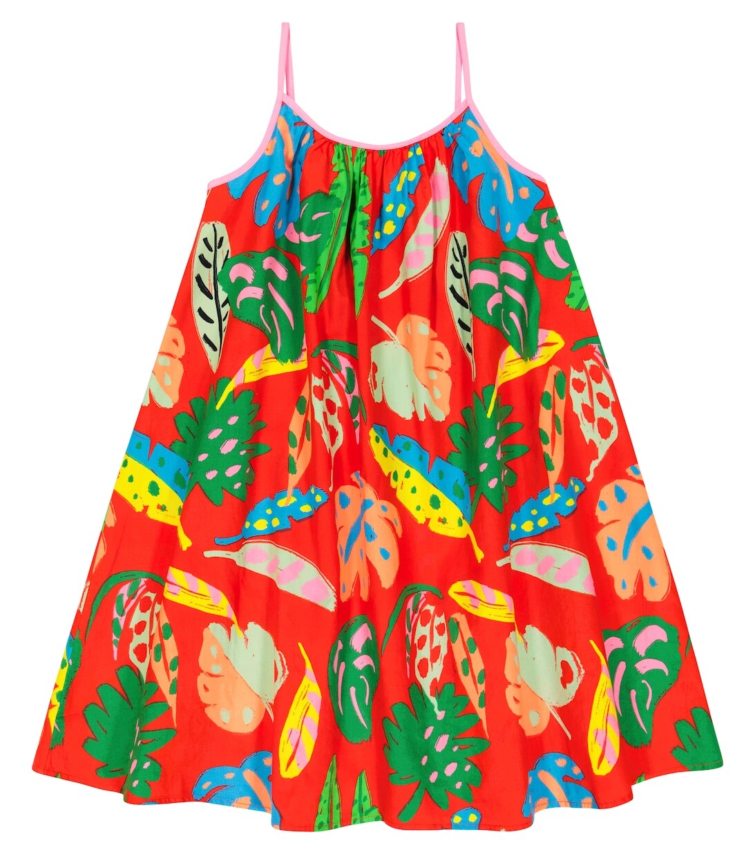 

Платье из хлопка с принтом Stella McCartney Kids, разноцветный