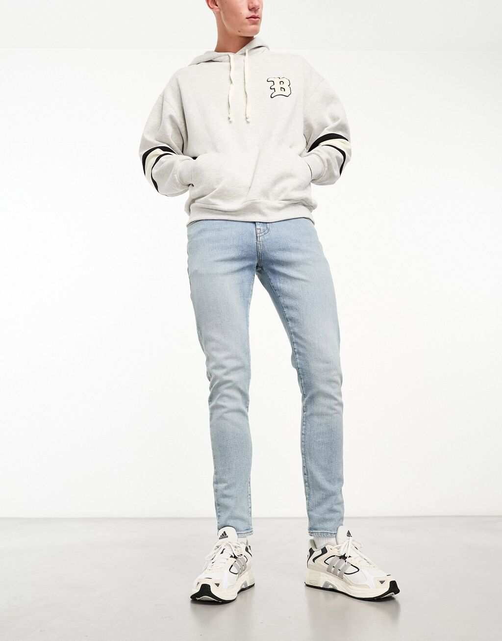 

Голубые джинсы скинни ASOS DESIGN