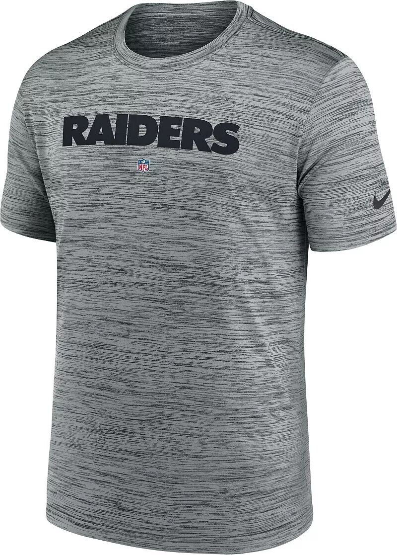 

Мужская серая футболка Nike Las Vegas Raiders Sideline Velocity