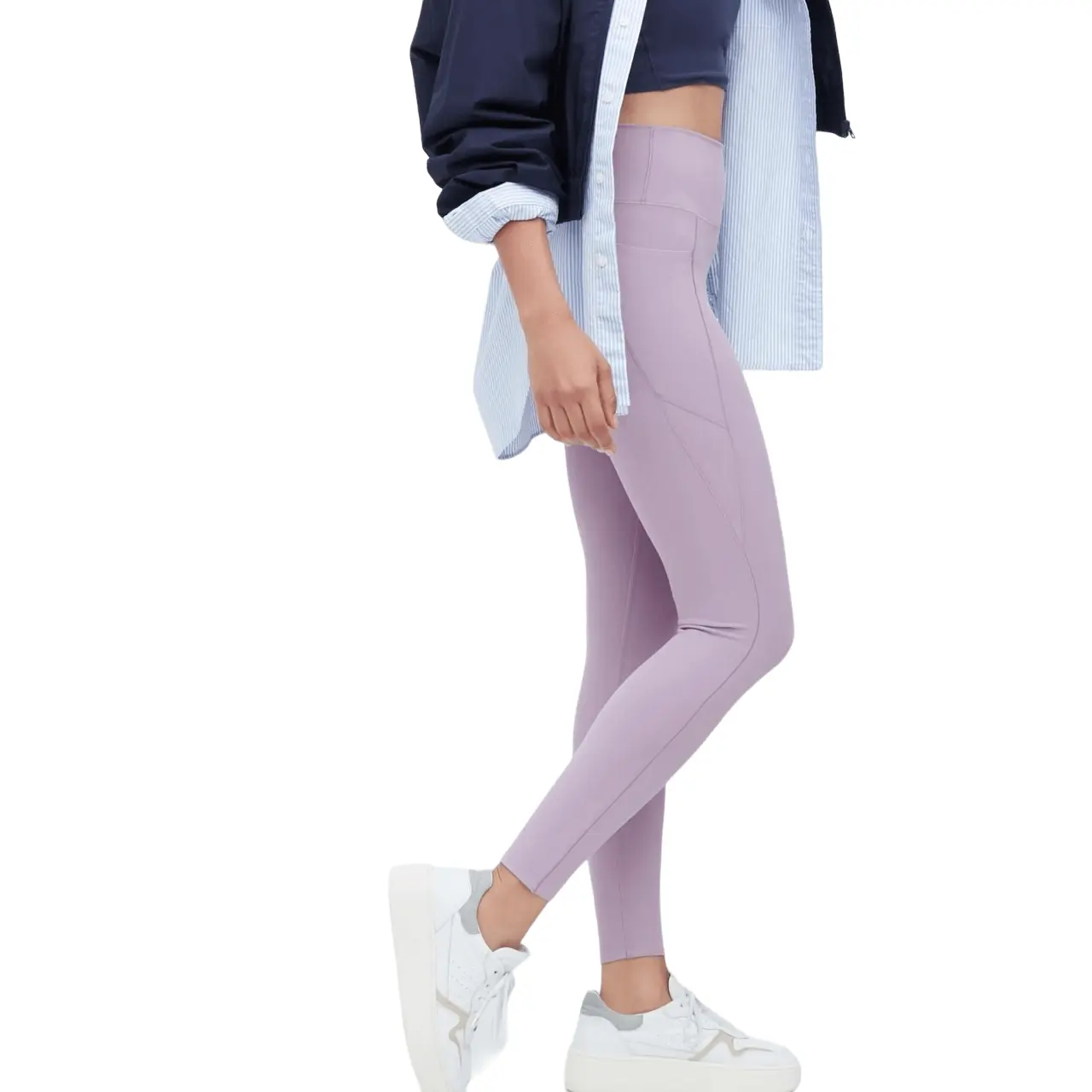 

Леггинсы с карманами Uniqlo Airsm UV Protection Soft, фиолетовый