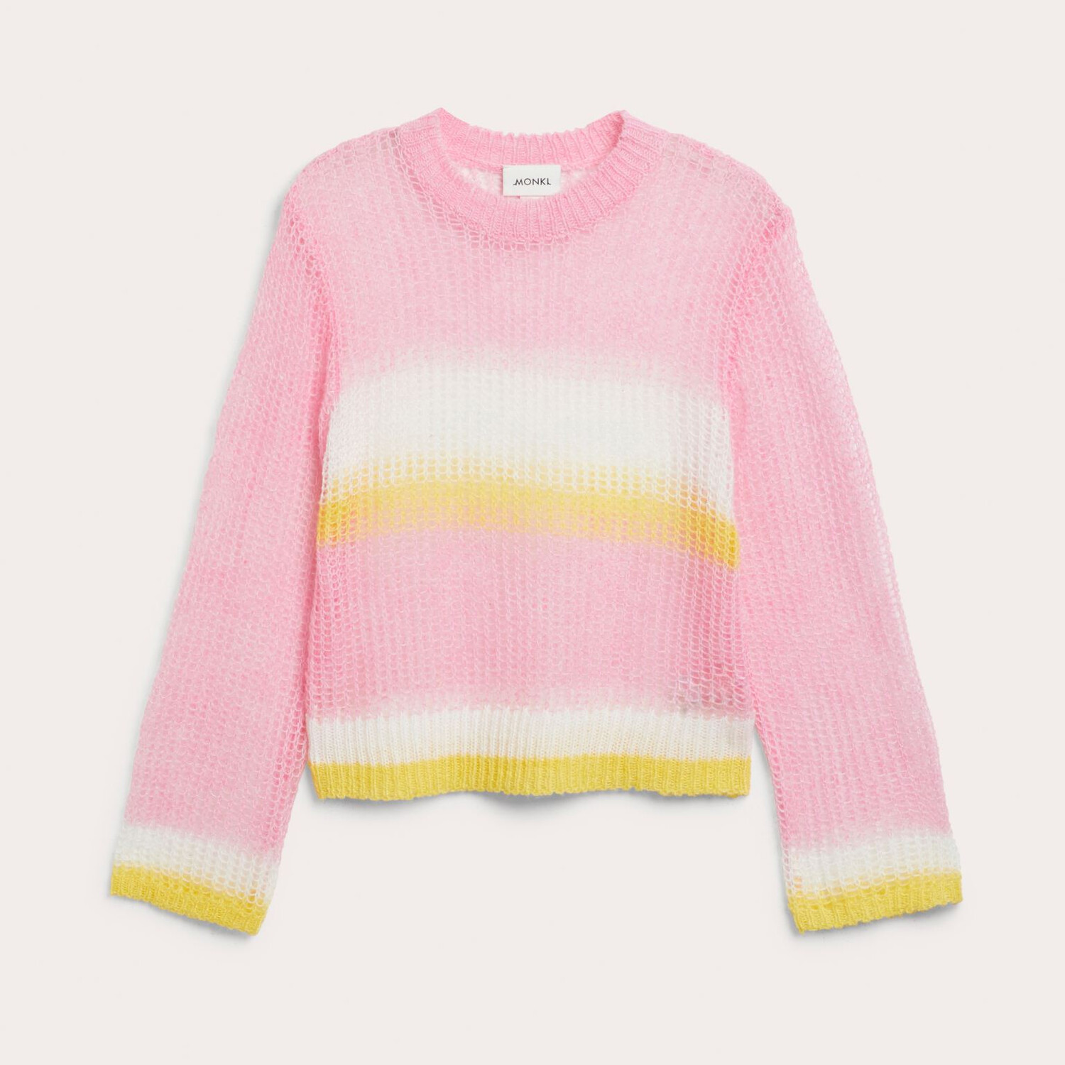 

Свитер Monki Oversized sheer knitted, светло-розовый/белый