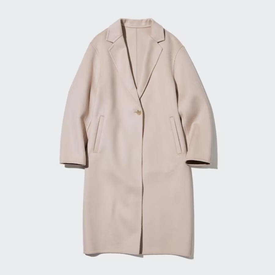 

Пальто Uniqlo Wool Blend, светло-бежевый