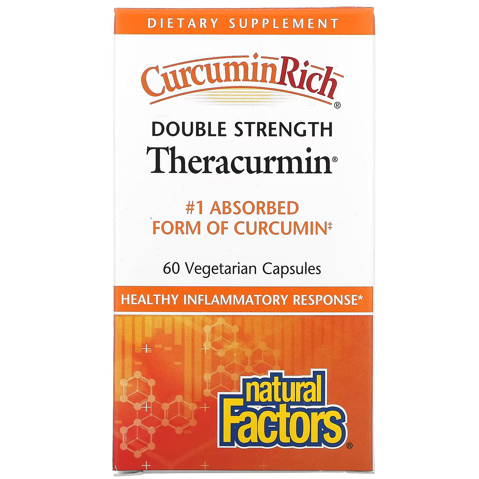 Natural Factors, CurcuminRich, Theracurmin двойной силы, 60 растительных капсул natural factors curcuminrich theracurmin двойной силы 60 растительных капсул