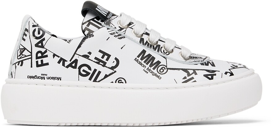 

Детские черные кроссовки Fragile с логотипом MM6 Maison Margiela, Серый