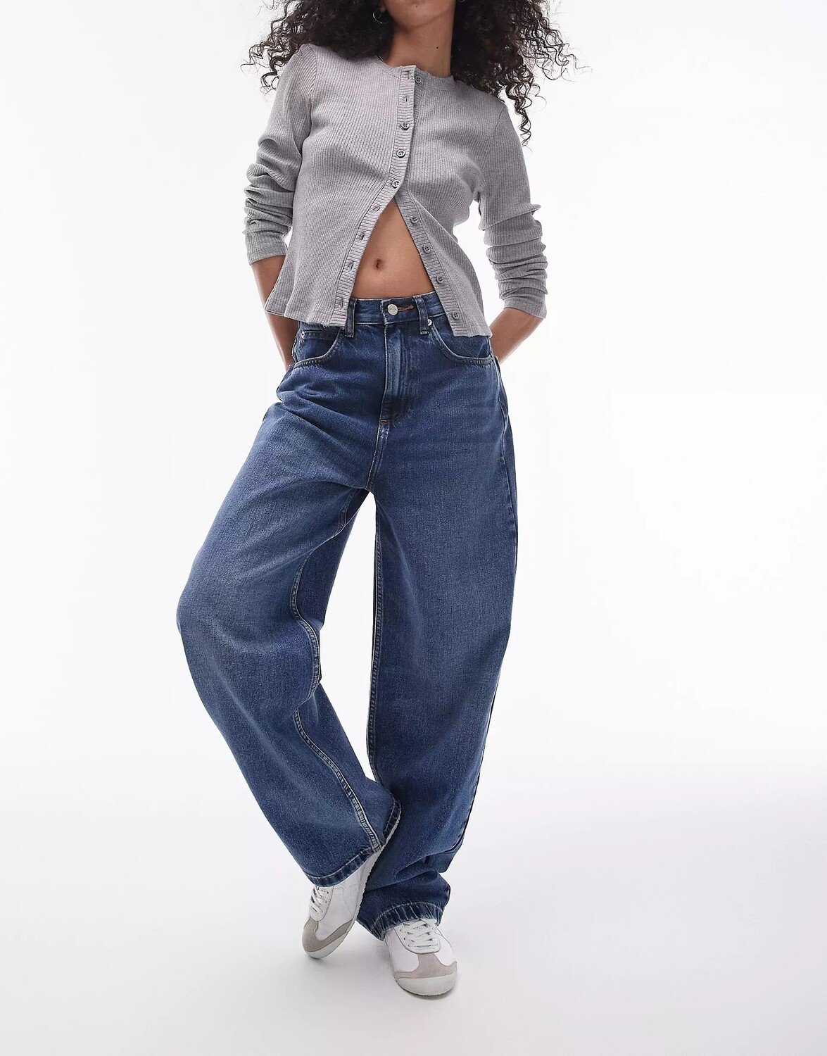 

Джинсы Topshop Baggy, темно-синий