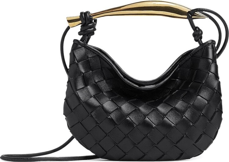 

Сумка Bottega Veneta Mini Sardine Bag Black/Brass, черный