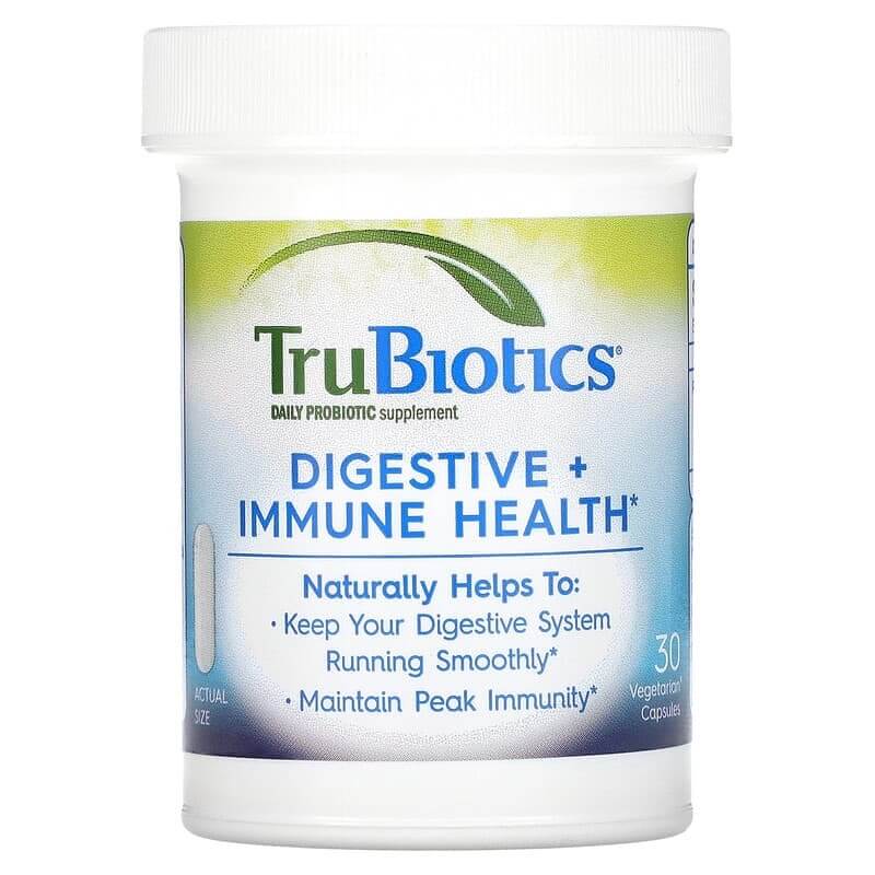 Добавка TruBiotics для пищеварительной системы и иммунитета, 30 вегетарианских капсул trubiotics здоровье пищеварительной и иммунной систем 60 вегетарианских капсул