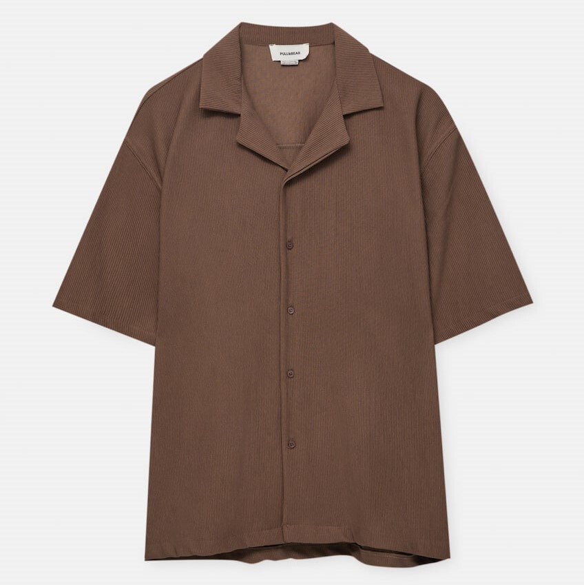 

Рубашка Pull&Bear Short Sleeve, коричневый