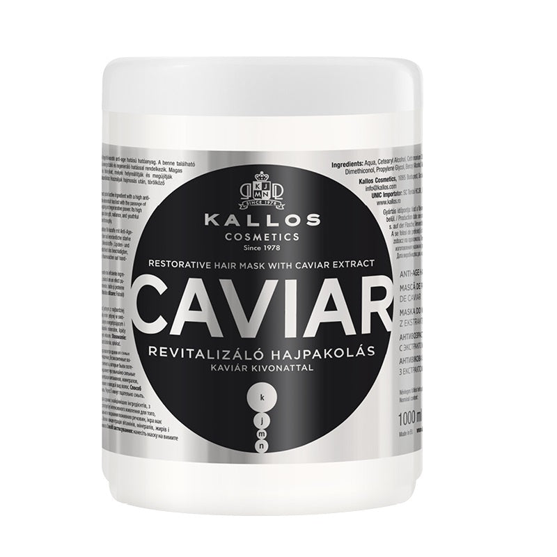 Kallos KJMN Caviar Restorative Hair Mask восстанавливающая маска для волос с экстрактом икры 1000мл